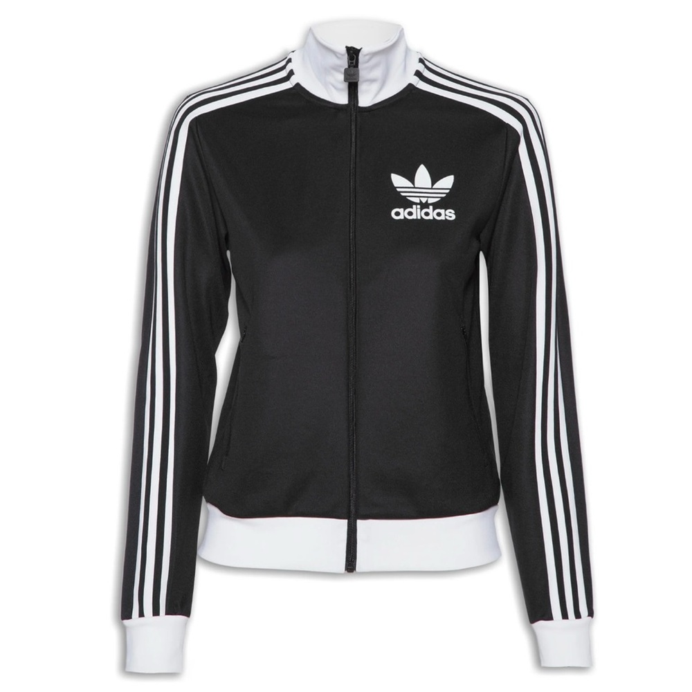 Adidas Women's Heritage Black and White track top Jacket